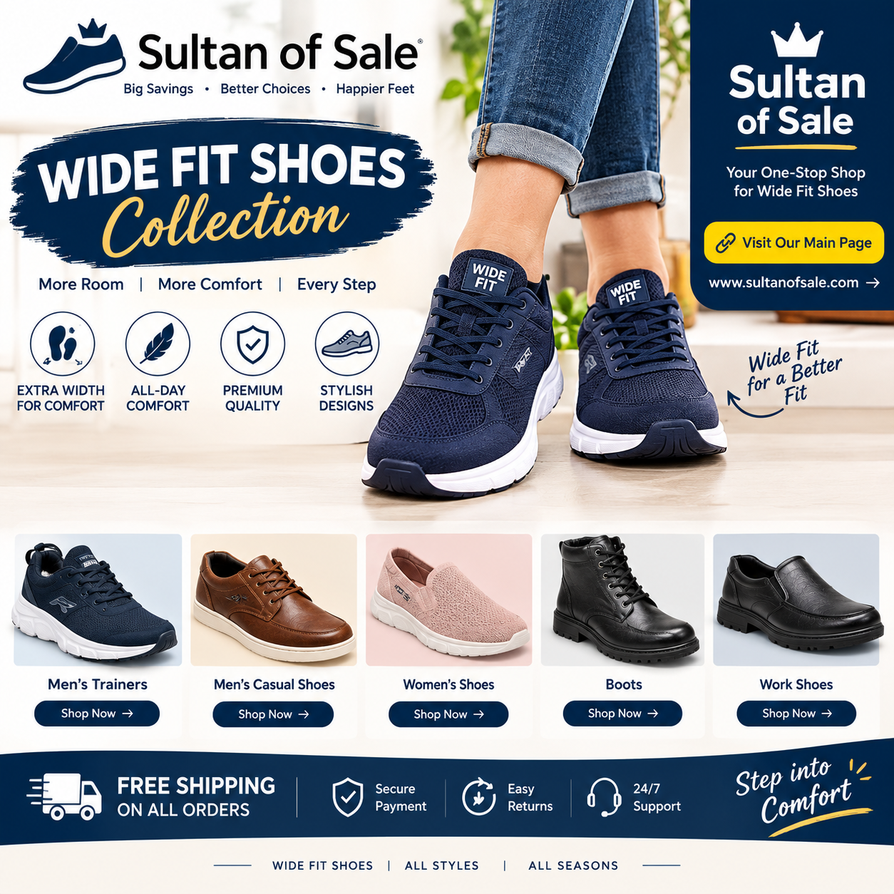Wide Fit Shoes